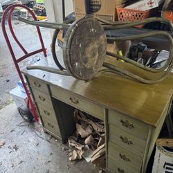 Antique Desk With Matching Chair
