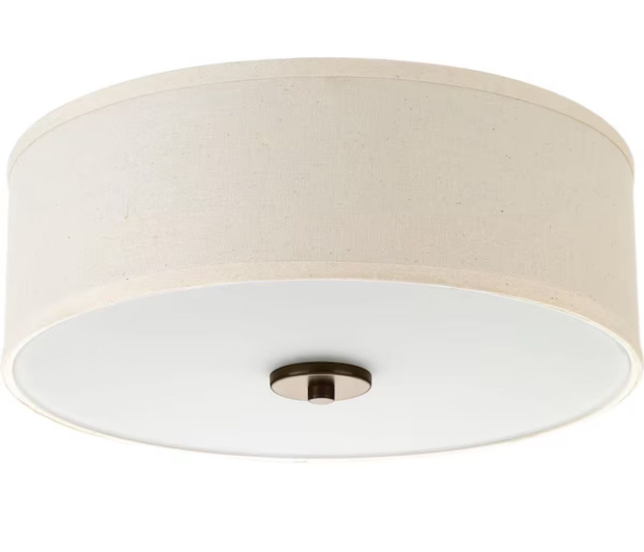 Inspire Collection 13 in. 2 Light Antique Kitchen Transitional Ceiling Light Drum Flush Mount