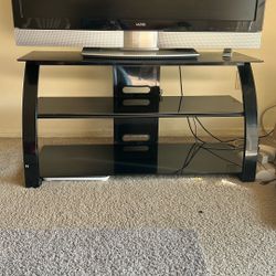Glass TV Stand Black Color