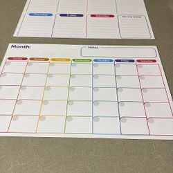 Magnetic Weekly Planner & Month Calendar