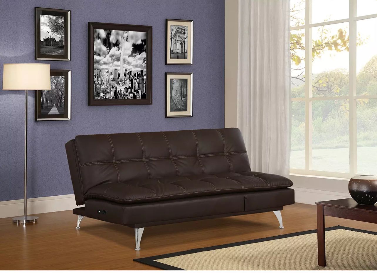 High Performance Leather Fabric Convertible Sofa,