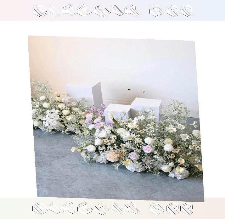 Dreamy Wedding Decor With Gorgeous Flower Arrangements alone paper