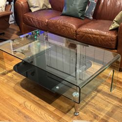 Modern Bent Glass Coffee Table