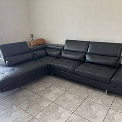 Leather Couch 2 Piece Sectional