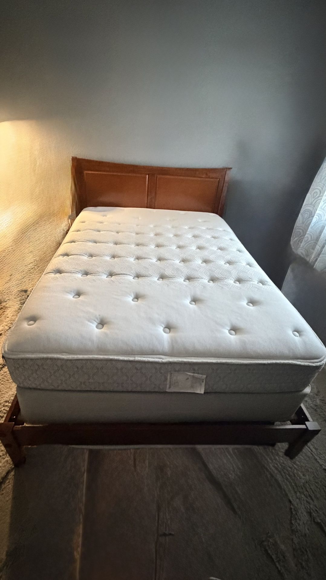 Double Size Bed Frame With Mattress And Box Spring 