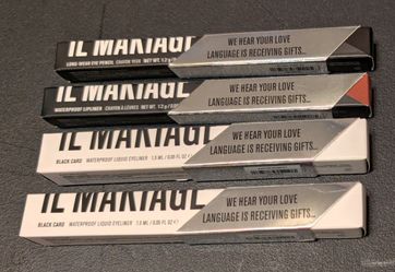 NIB IL Makiage 2 Liquid Eyeliner Black. 1 Lipliner In Antique, 1 Lipliner Batman