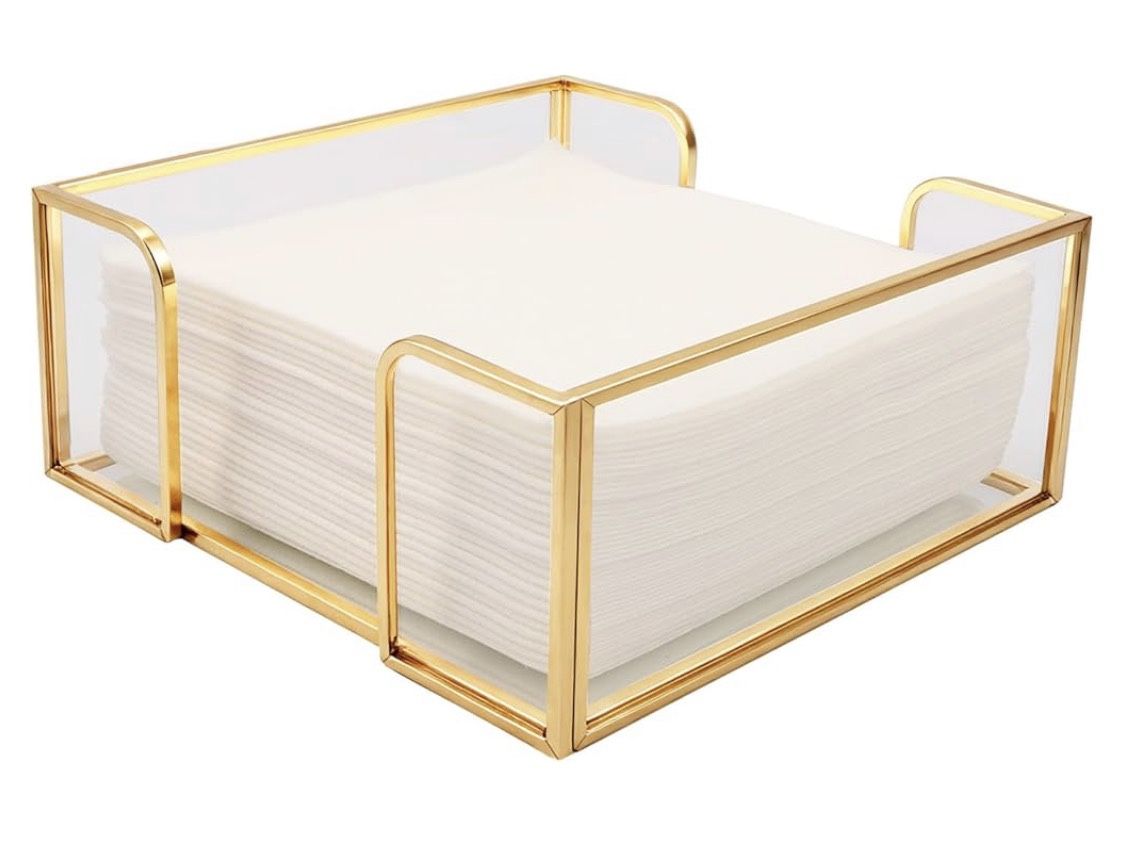 Gold Square Napkin Holder