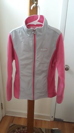 Puma pink and gray girls jacket. Size 12