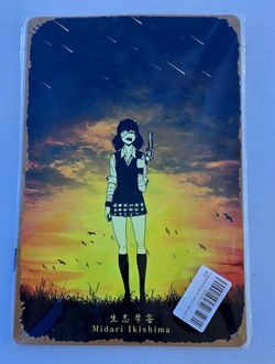 Midari Ikishima Kakegurui anime sunset metal tin sign