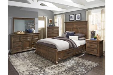 New 4pc queen size storage bedroom set tax included free delivery