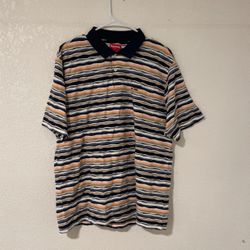 Supreme Textured Striped Polo 