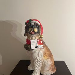 Home Depot 2024 Blow Mold LED 2.5’ Christmas St Bernard Dog Brand NEW