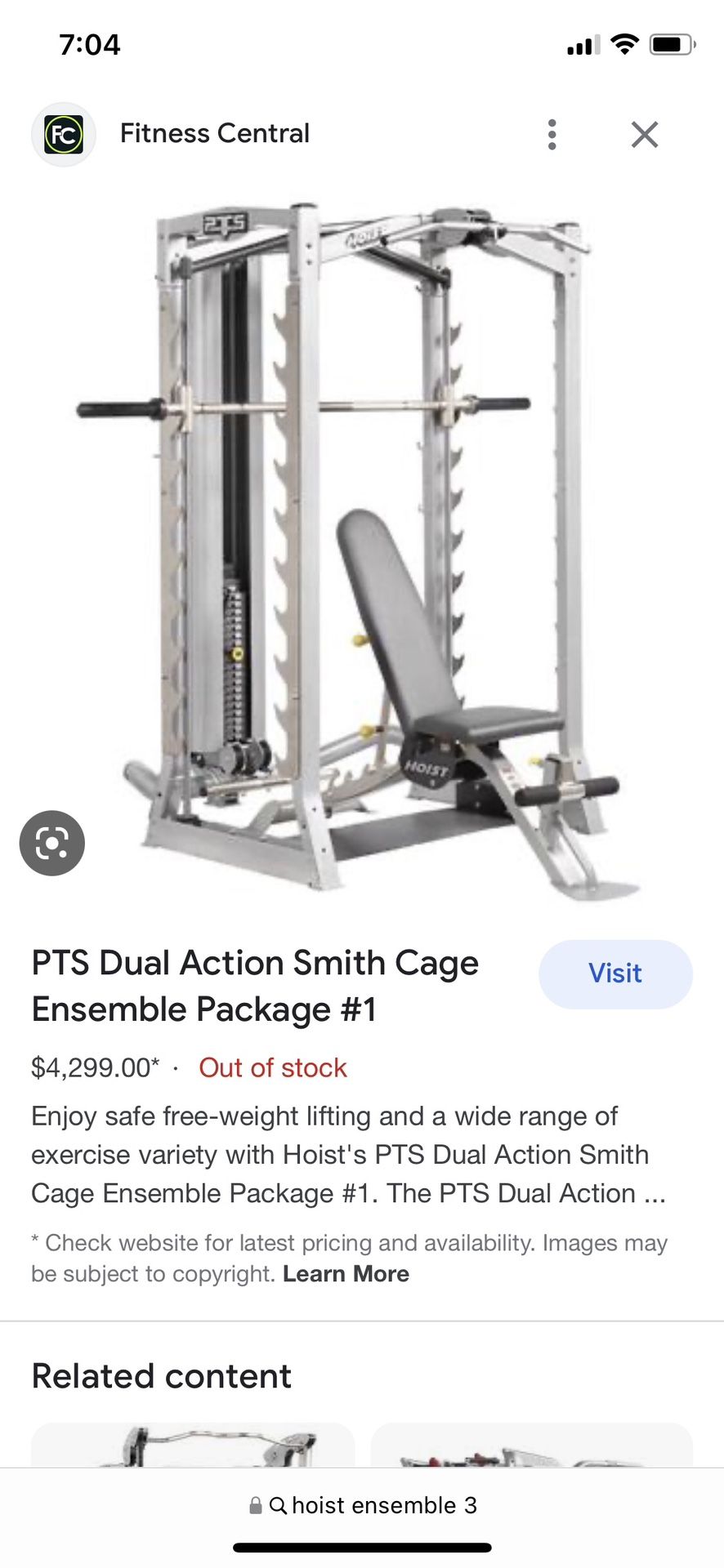 Hoist pts smith machine sale