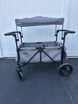 Jeep Grey 2 Seater Stroller Wagon / Jeep Wrangler Wagon