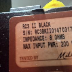 Klipsch RC3 II  Speakers Rated At 200 Watts