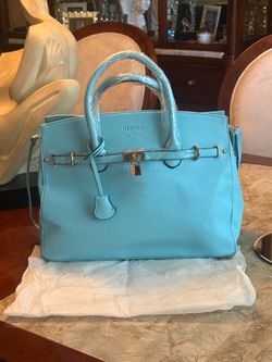 Hermès Birkin-Style Tote Bag Light Blue