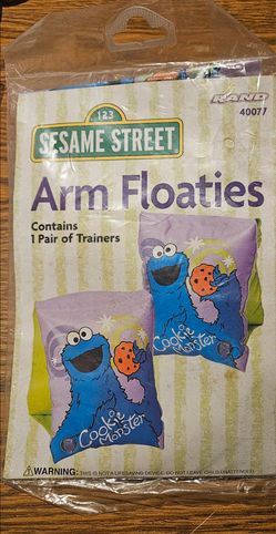 VTG 2004 NEW SEALED SESAME STREET COOKIE MONSTER ARM FLOATIES RAND  #40077