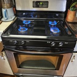 Stove Gas Range Stainless Steel, Great Condition