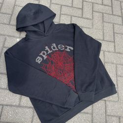 Black Rhinestone Spider Hoodie
