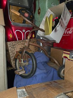 Vintage Kids Tricycle Heavy Rust Patina