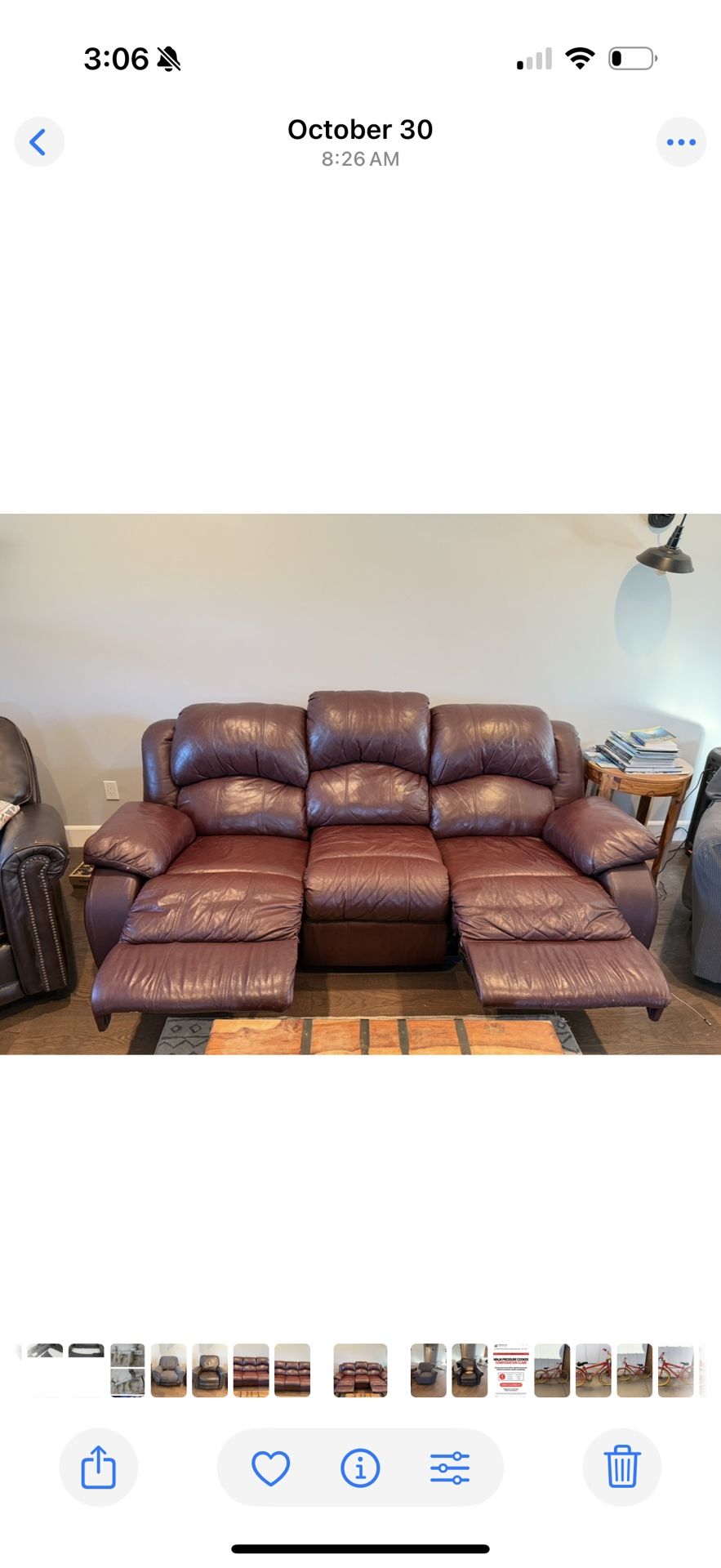 Reclining sofa