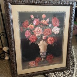 HUGE vintage Flower Picture