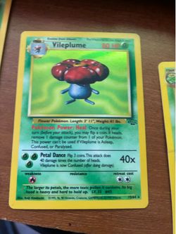 Pokemon trading card VILEPLUME HOLO RARE NEAR MINTunlimited