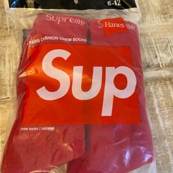 Supreme Red Socks New