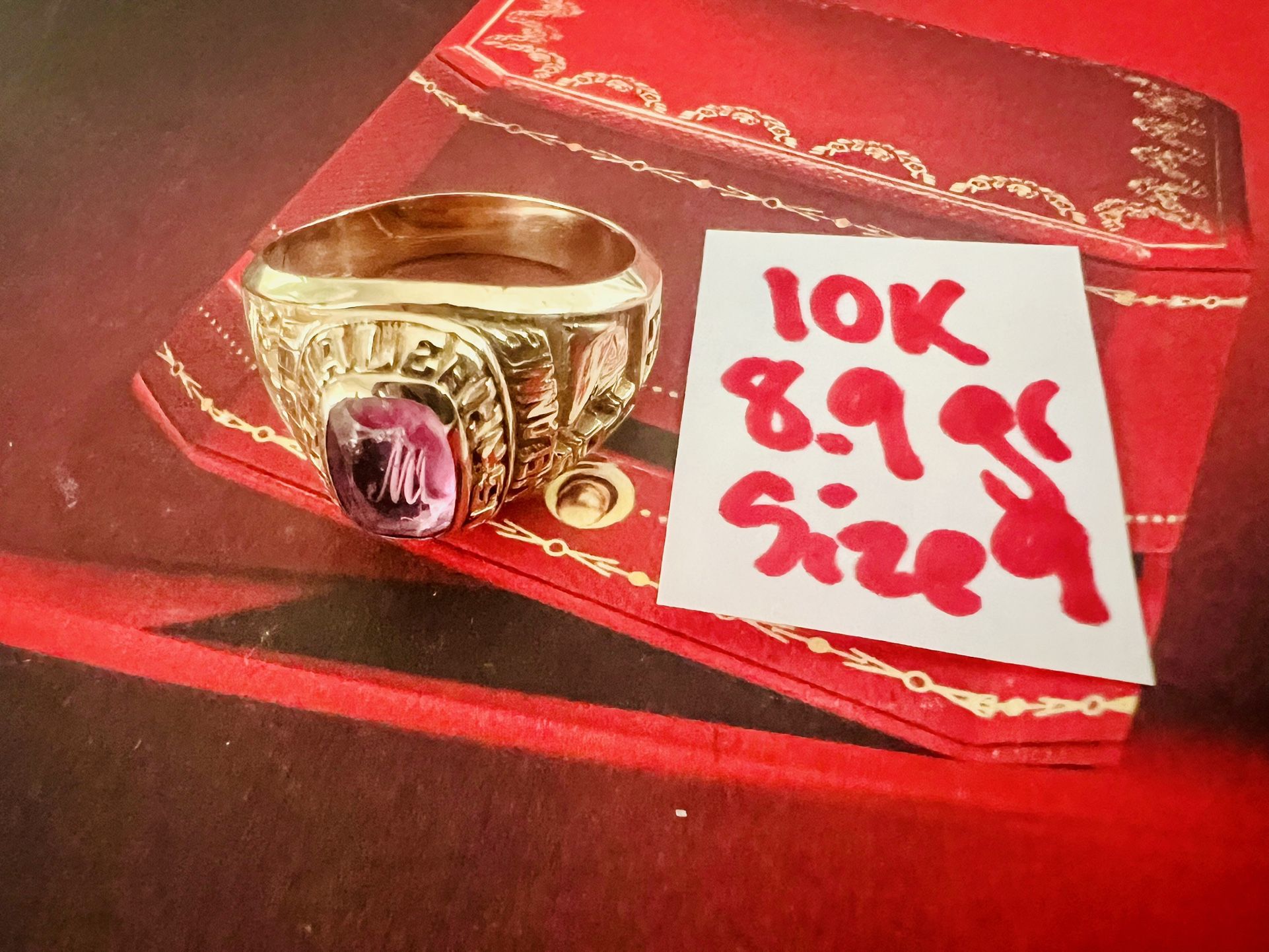 10K Solid Gold Ring For Wedding 8.9Gr Size 9