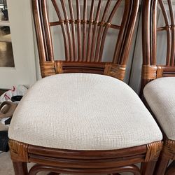 4 Bamboo Indoor Chairs 