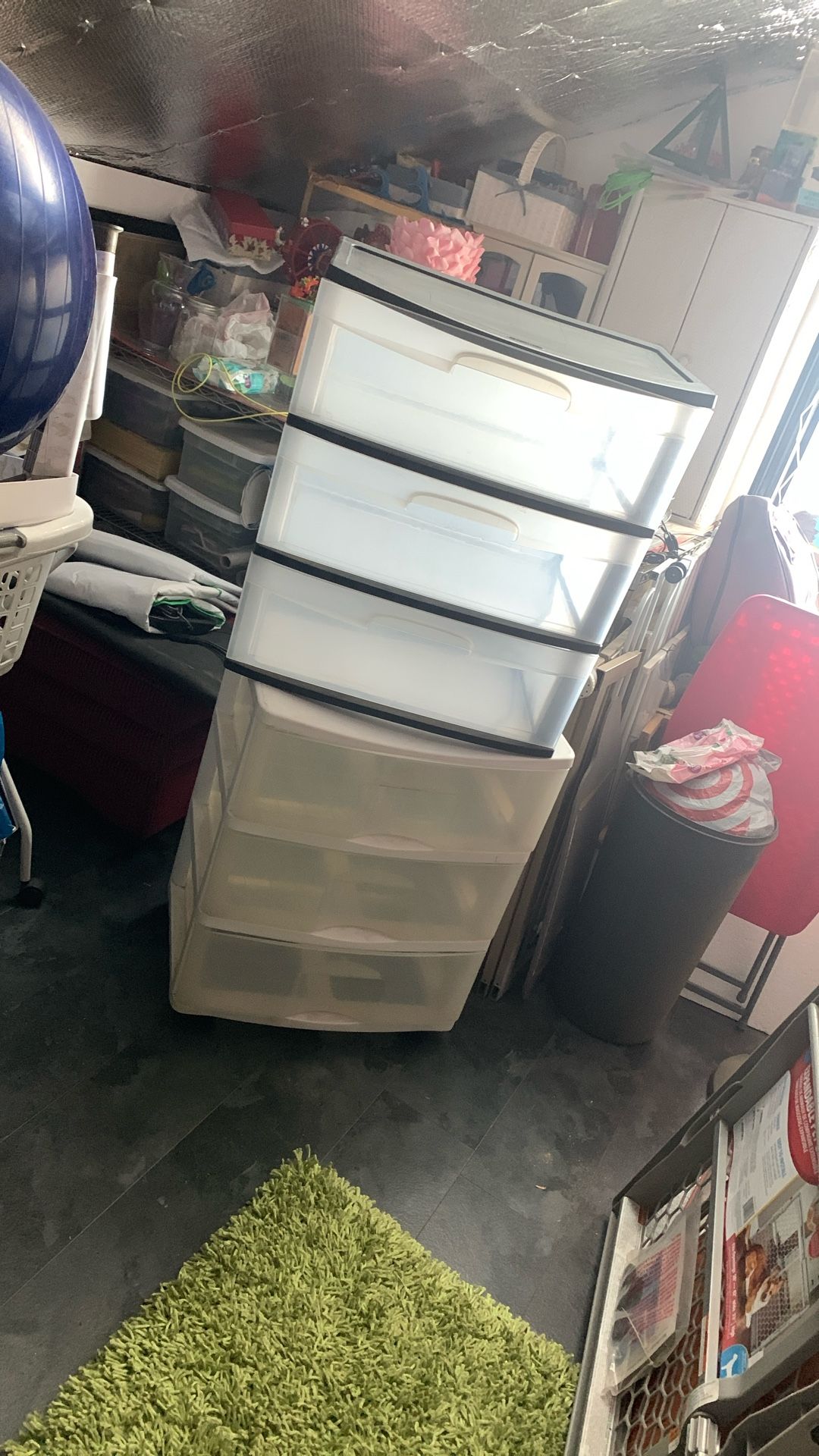 Plastic 3-Drawer Storage Containers (sold separately)