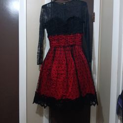 Vintage 1950s Polka Dot Dress Round Neck Long Sleeve Neiman Marcus Dress