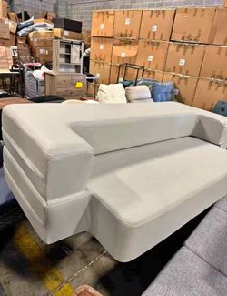 79" Leath-Aire Flip-Down Futon Bed 3-Seater 