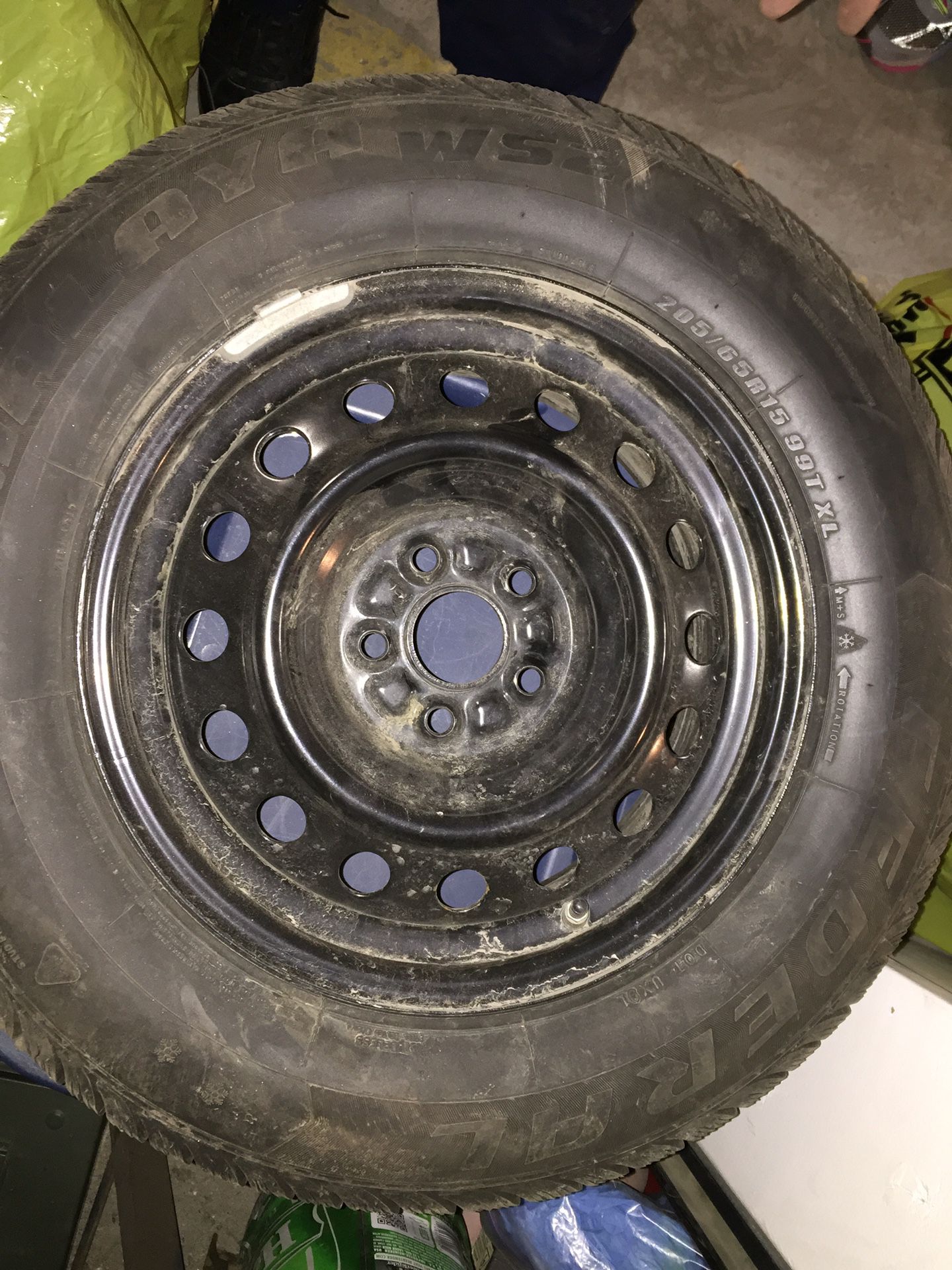 Federal Studded snow tires with steel rims $130obo