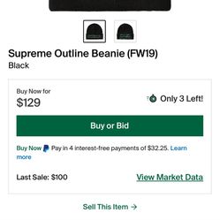 Supreme FW19 outline Beanie 