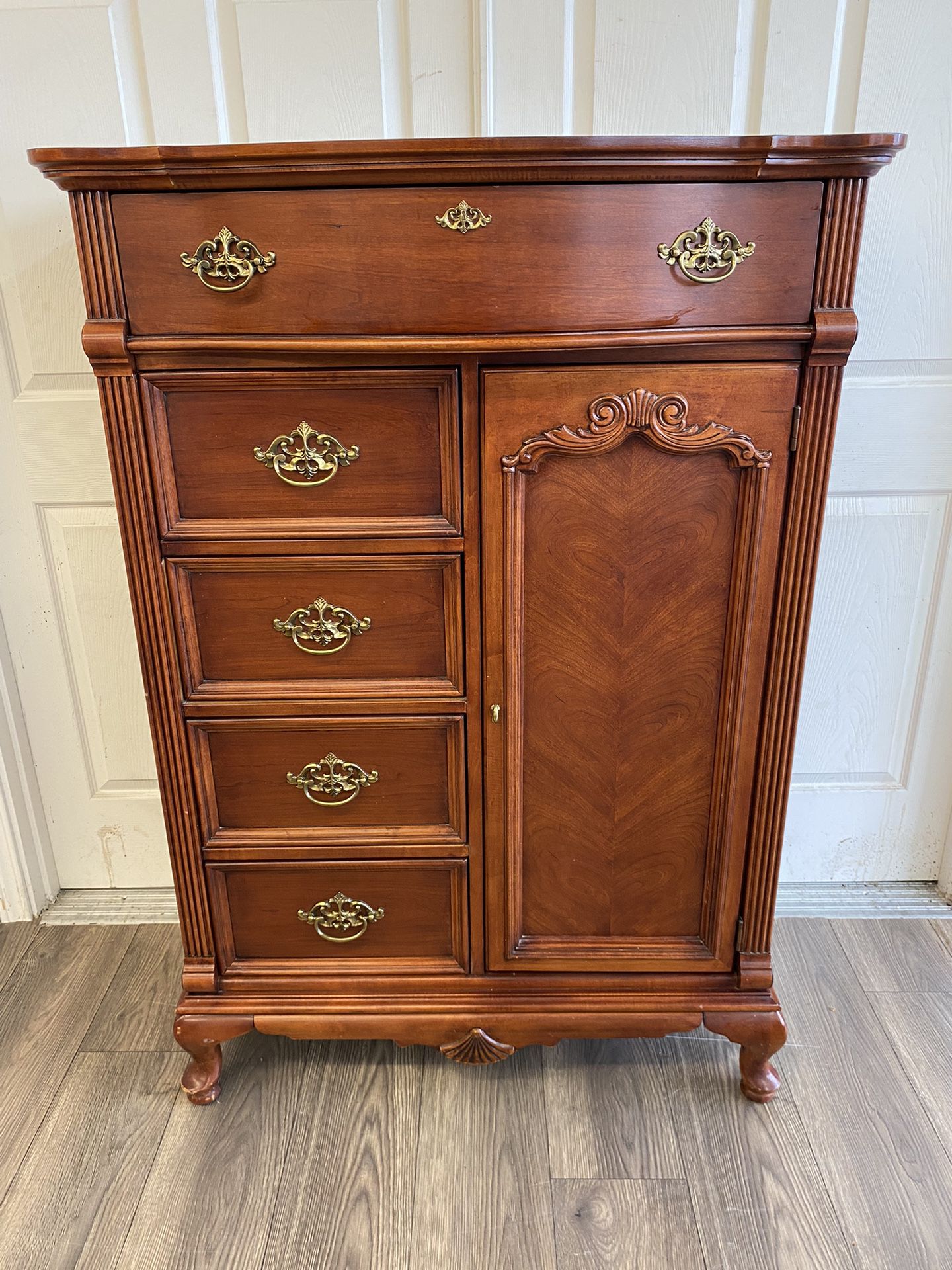 Solid Wood Tallboy Dresser Cabinet Made By Lexington Furniture