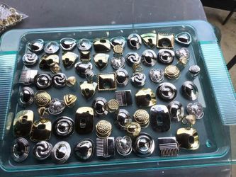 New old stock brass SCARF CLIPS from a factory that had closed in the 1980s EC, $4 Ea