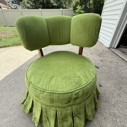 Vintage Velvet Boudoir Swivel Chair 