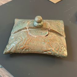 Little Pottery Box With Lid .