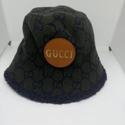 Authentic Gucci GG Wool Bucket Hat 
