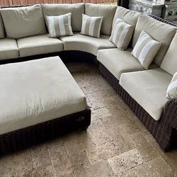 Outdoor Sectional Couch Wicker 