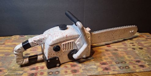 Halloween 30" Chainsaw Prop (Blood Splatter Edition)-Works w/Great Sound Effects!