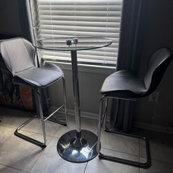 Bar table and stools