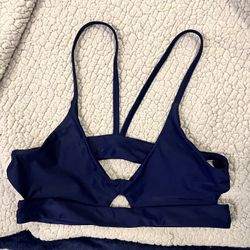 Navy Speedo Bikini Top