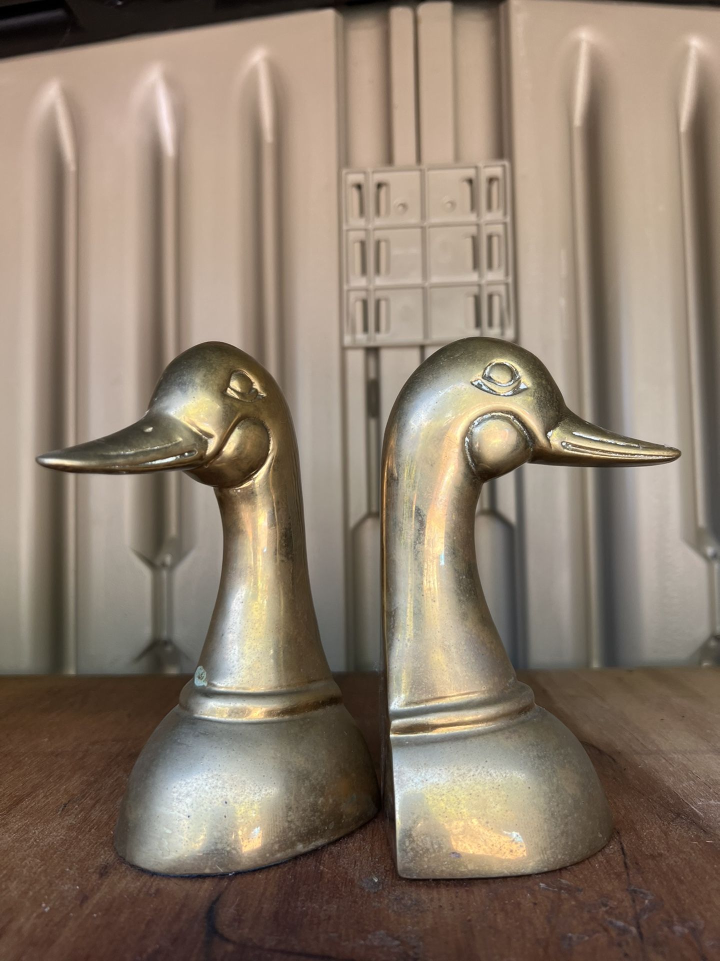 MCM Brass Duck Bookends