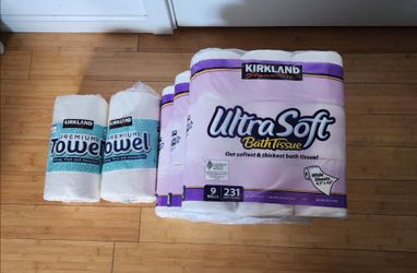Bath Tissue (27rolls=9rolls×3pacts) & Premium Towel 2 rolls