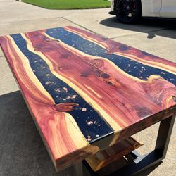 Wood And Epoxy Coffee Table 