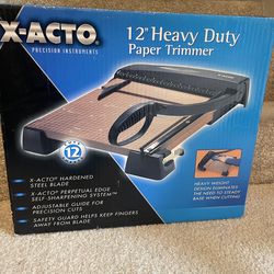 PERPETUAL EDGE SELF-SHARPENING SYSTEM AMAR GAR HEAVY-WEIGHT DESIGN ELIMINATES THE NEED TO STEADY BASE WHEN CUTTING X-ACTO 12" Heavy Duty Paper Trimmer