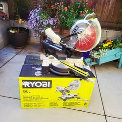 Ryobi 15 Amp 12 in. Corded Sliding Compound Miter Saw with LED Cutline Indicator