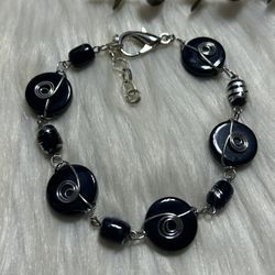 Black glass wire work anklet Bracelet